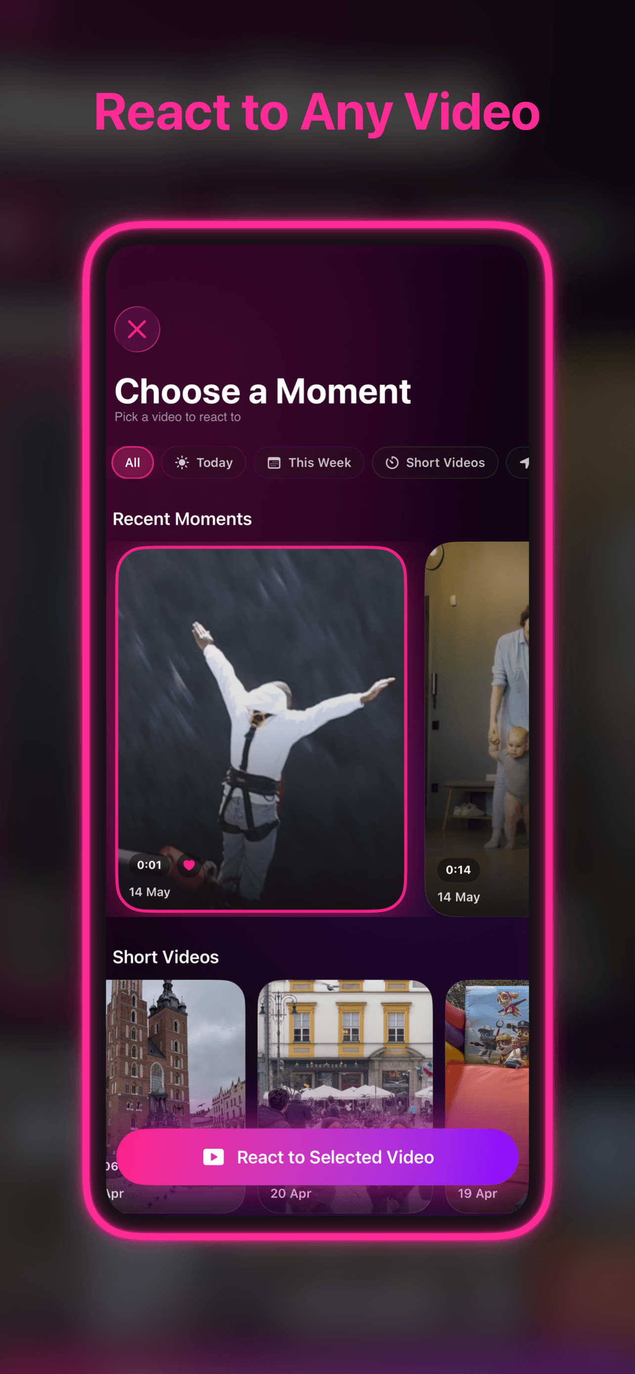 Choose a video screen